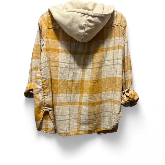 American Eagle Outfitters Yellow Hooded Shirt - Picture 4 of 5